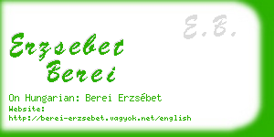 erzsebet berei business card