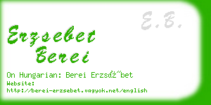 erzsebet berei business card